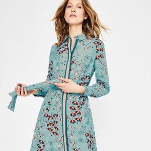 Boden’s Pippa Shirt Dress in Heritage Blue Meadow